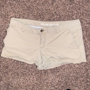Tan jean shorts